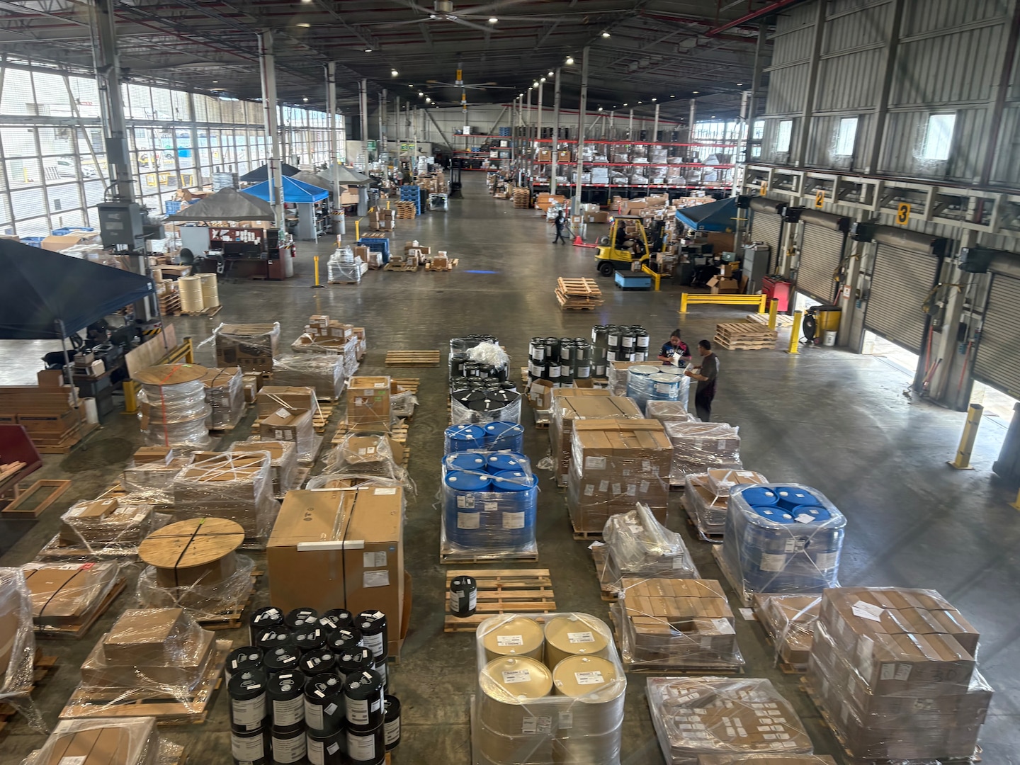 Items in a warehouse.