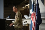 U.S. Air Force Gen. Alexus G. Grynkewich, NATO Supreme Allied Commander Europe, commander of U.S European Command, delivers remarks during the opening ceremony of exercise Northern Viking 26 (NV26) at Keflavik Air Base, Iceland, Aug. 18, 2026.