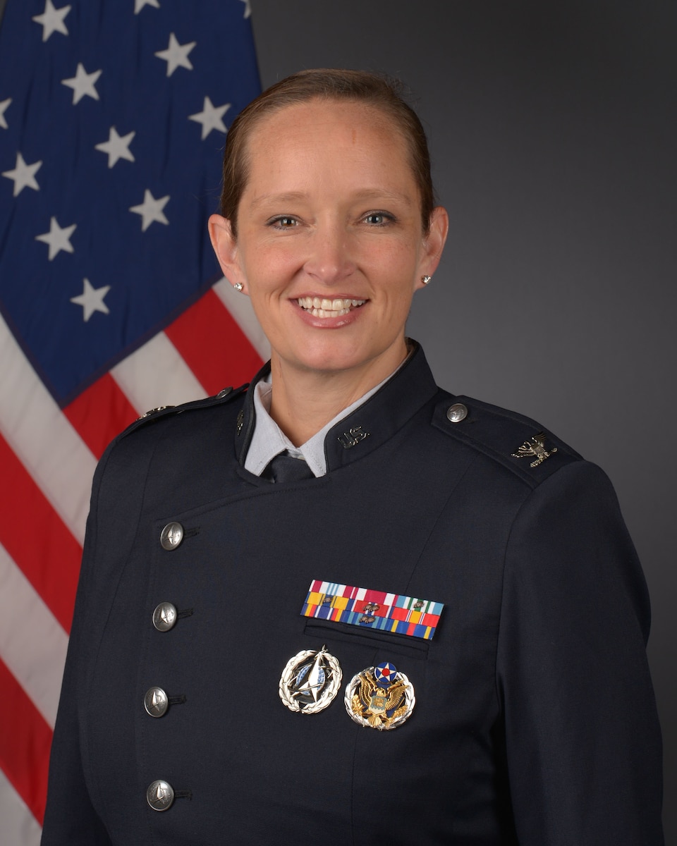 This studio photo features Col Joyce Bulson, SLD 45 Deputy Commander of Operations. It is a studio photo taken June 3, 2026 in Patrick Space Force Base, Florida. (U.S. Space Force photo by Deanna Murano)