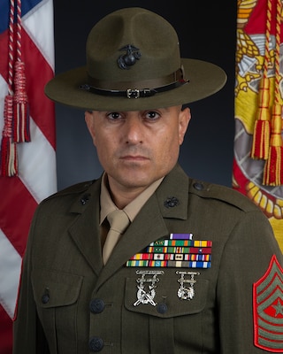 Portrait of Sergeant Major, 1st Recruit Training Battalion, Marine Corps Recruit Depot, San Diego, CA