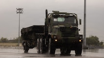 A U.S. Marine Corps medium tactical vehicle replacement with Aviation Command and Control Detachment, Marine Rotational Force – Southeast Asia, I Marine Expeditionary Force, tows an AN/TPS-80 Ground and Air Task Oriented Radar during training in the Philippines, Aug. 17, 2026.