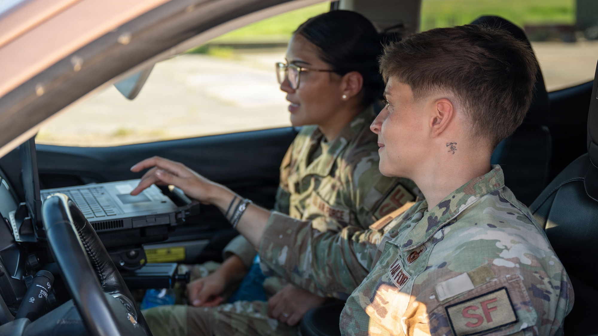 U.S. service members participate in a C-sUAS exercise.