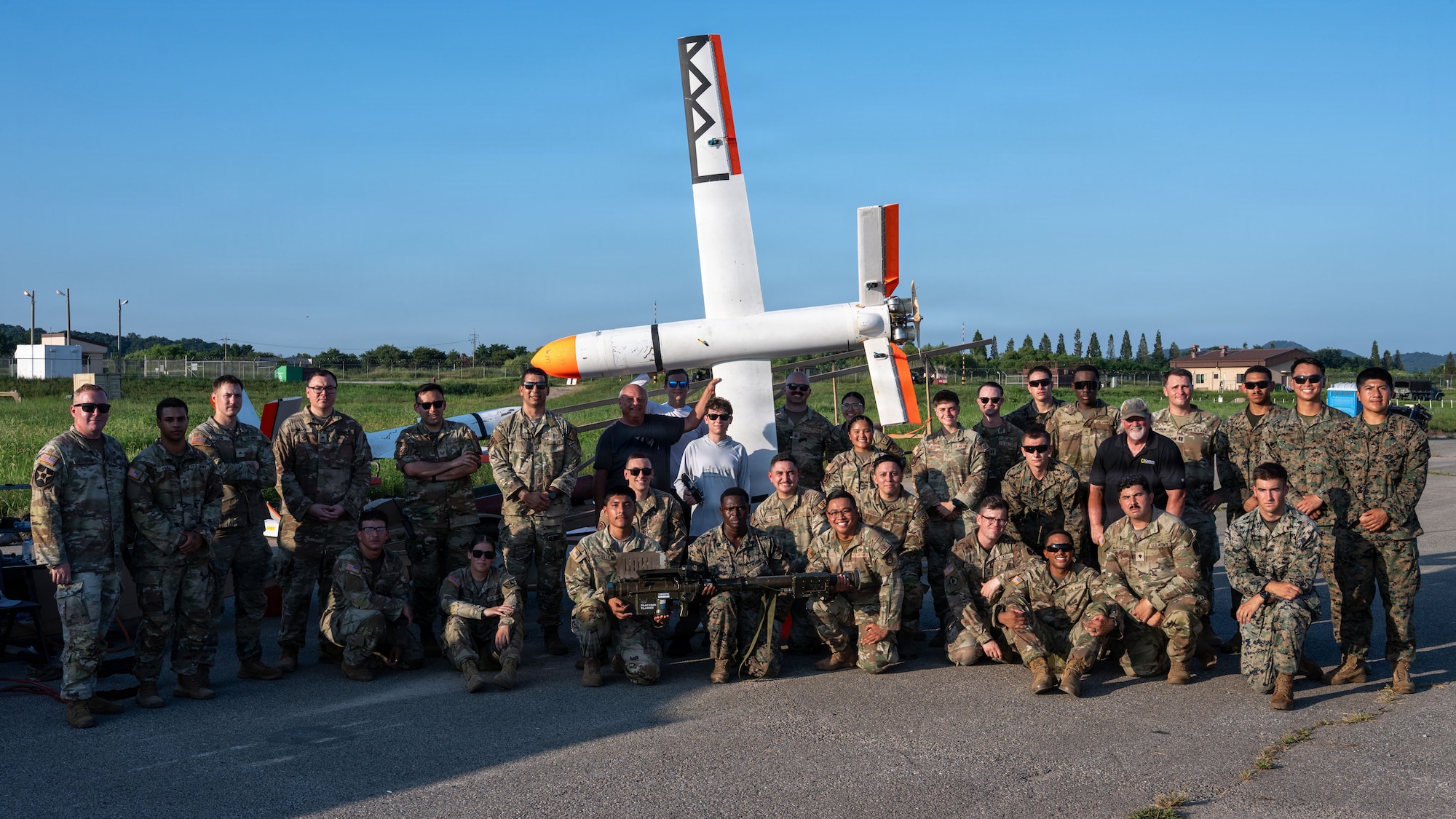 U.S. service members participate in a C-sUAS exercise.