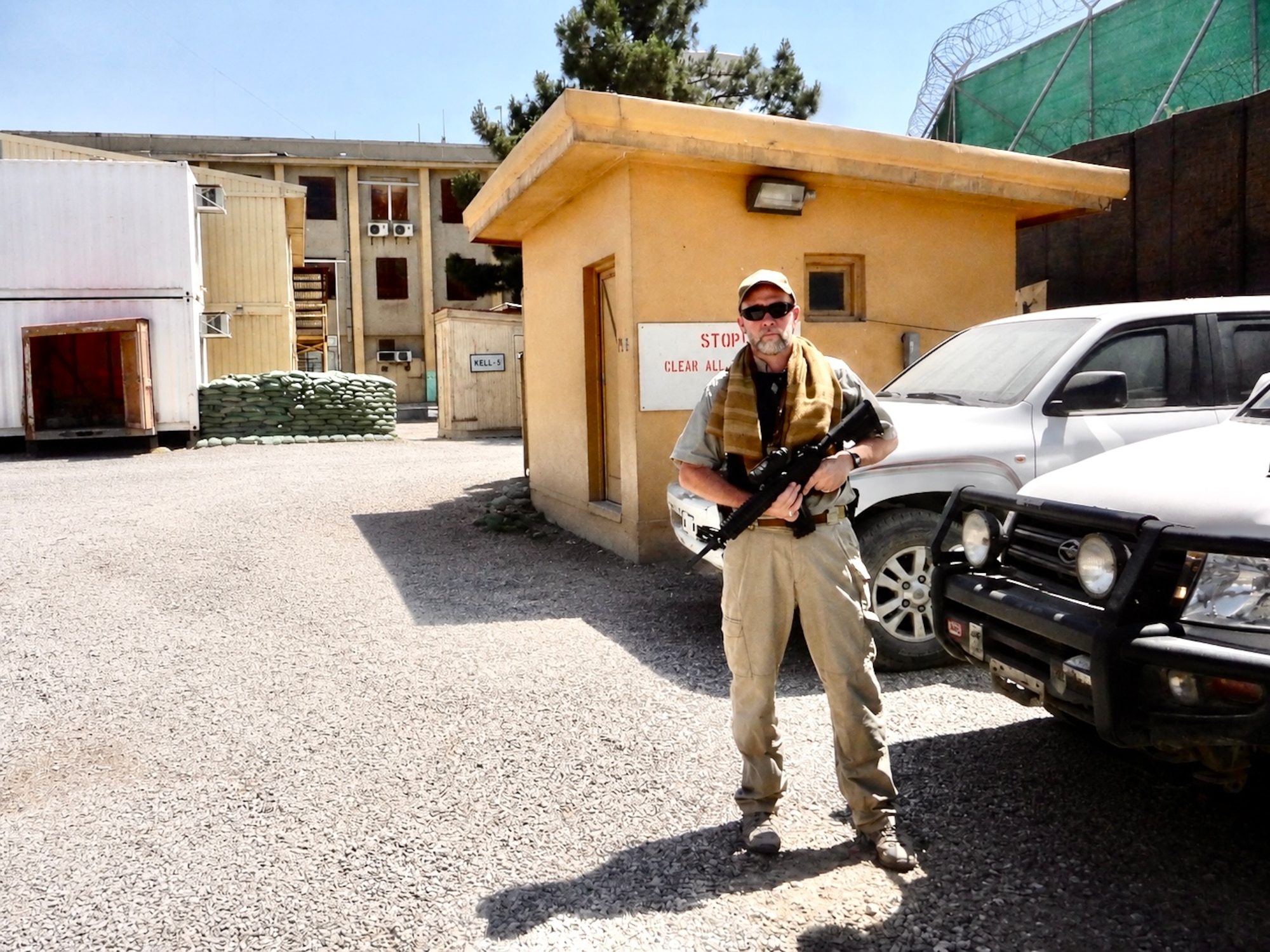 Retired Special Agent Jack Angelo in 2012 while serving at Camp Phoenix in Kabul, Afghanistan.