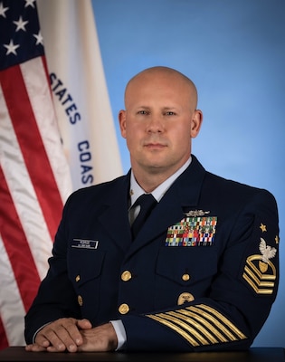 Official Portrait of Pacific Area Command Master Chief Josh McBride