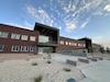 Front of the 96th Infantry Division “Deadeye” Memorial Army Reserve Center at Camp Williams, Utah.