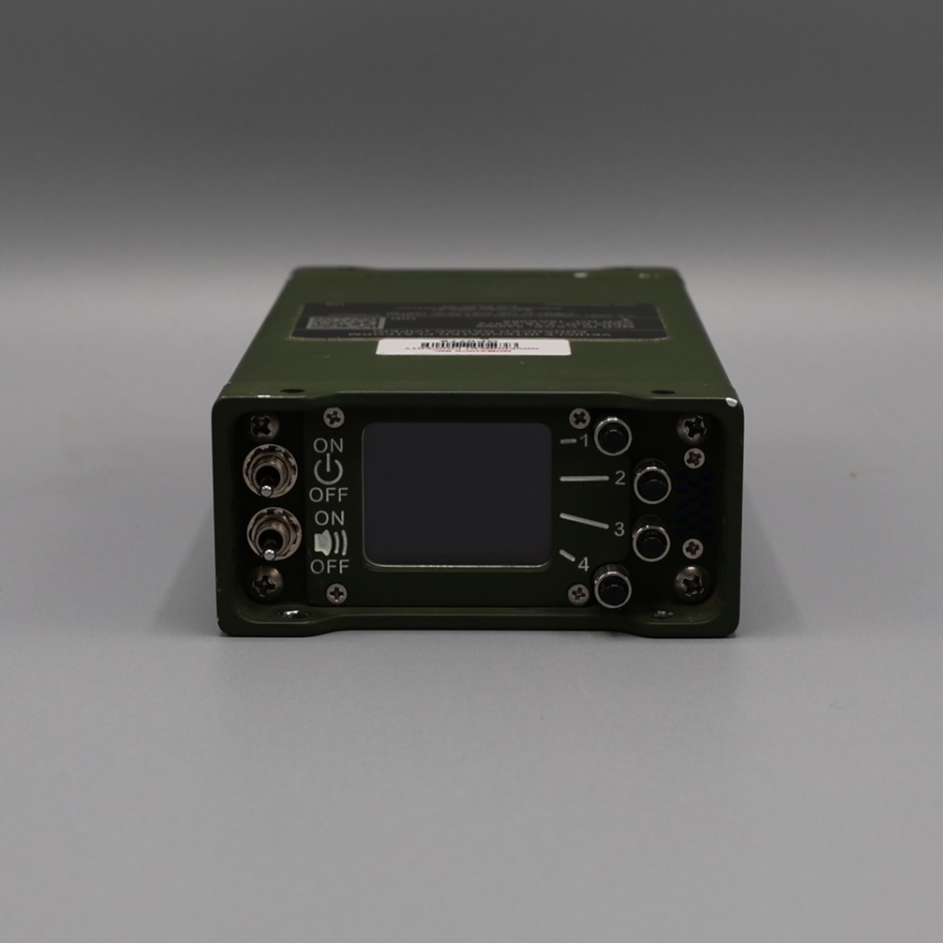 A Vehicle Integrated Platform Enhanced RADIAC sits on a grey background.