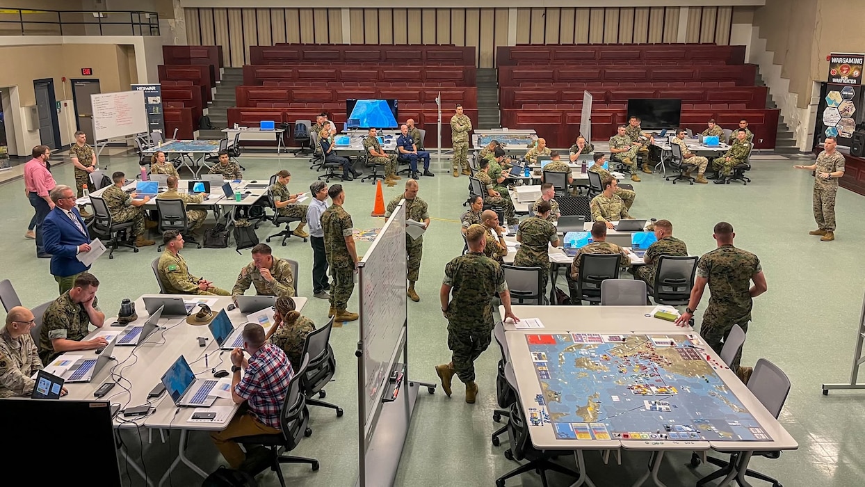 The Command and Staff College (CSC), in coordination with The Brute Krulak Center, is placing increased emphasis on wargaming in order to improve decision making and increase lethality. All CSC students participated in a wargaming expo that exposed them to the various games available to support their academic pursuits, followed by an introduction to wargaming session that focused on the Digital Course of Action Tool (DIGICAT) which will be used during student planning exercises. For more information about wargaming, visit:  https://www.usmcu.edu/Academic-Programs/Wargaming/ 