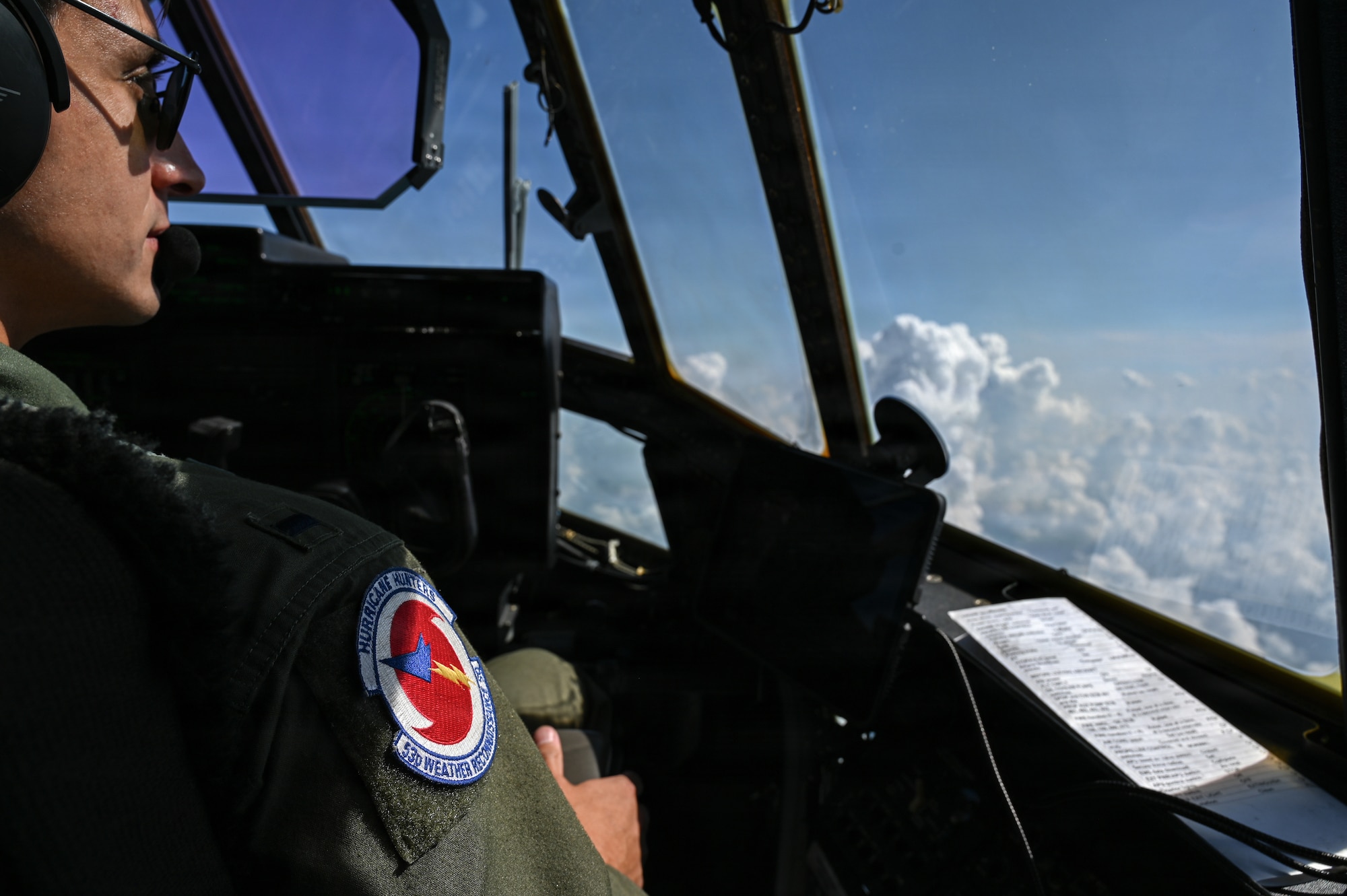 pilot conducts routine training flight