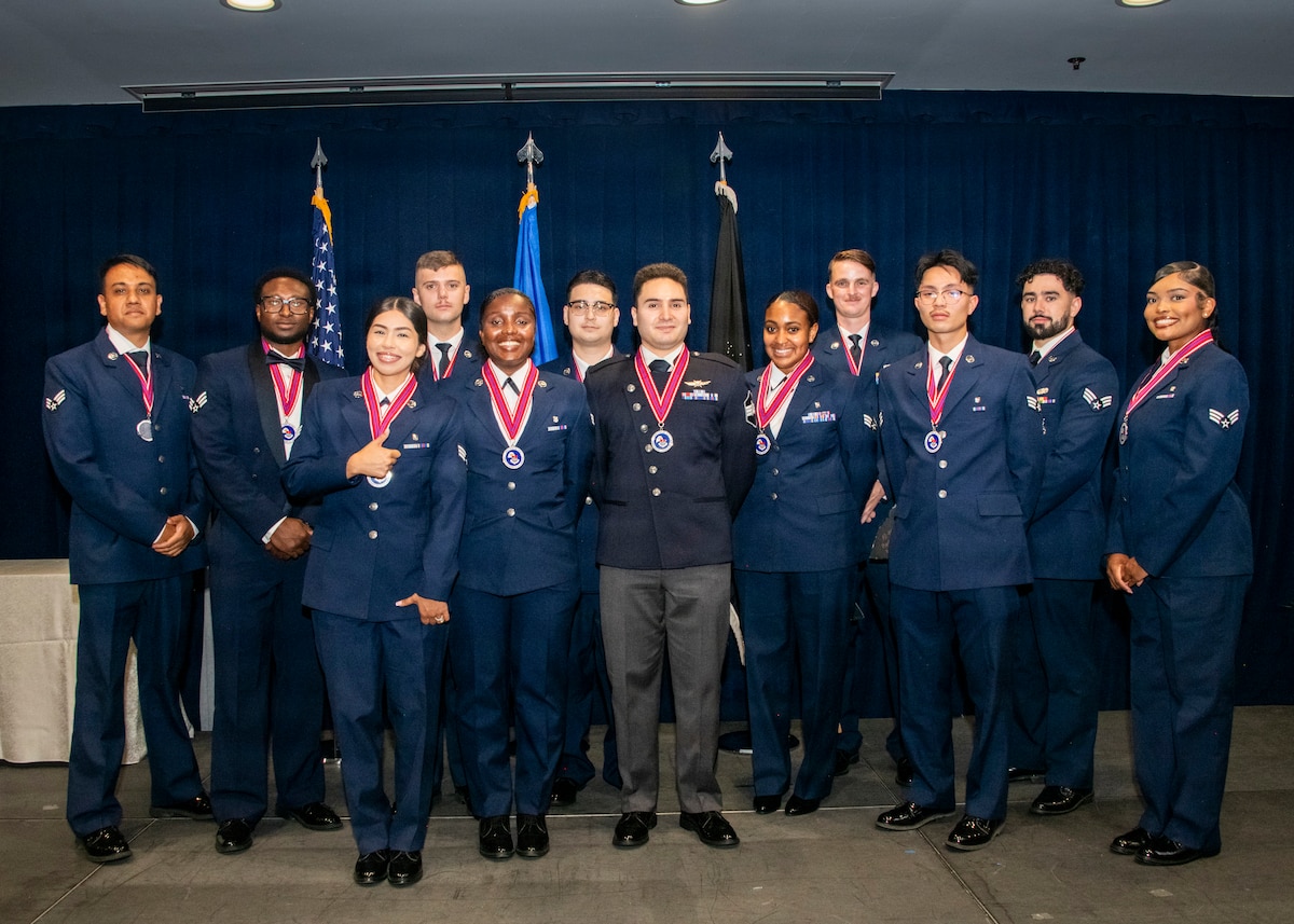 irman Leadership School Class 26-F poses for a group photo following their graduation ceremony at Los Angeles Air Force Base, California, Aug. 6, 2026. ALS is the first level of professional military education for enlisted personnel, equipping newly minted noncommissioned officers with the leadership skills required to guide the joint force in a modern combat environment. (U.S. Space Force photo by Van Ha)