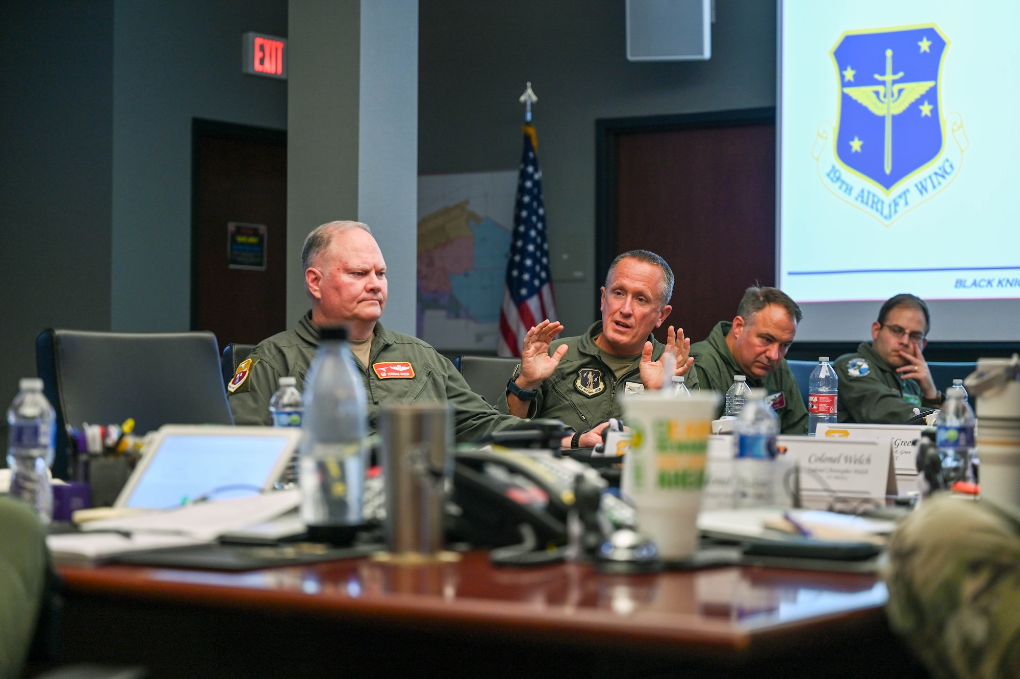 Men talk at a conference