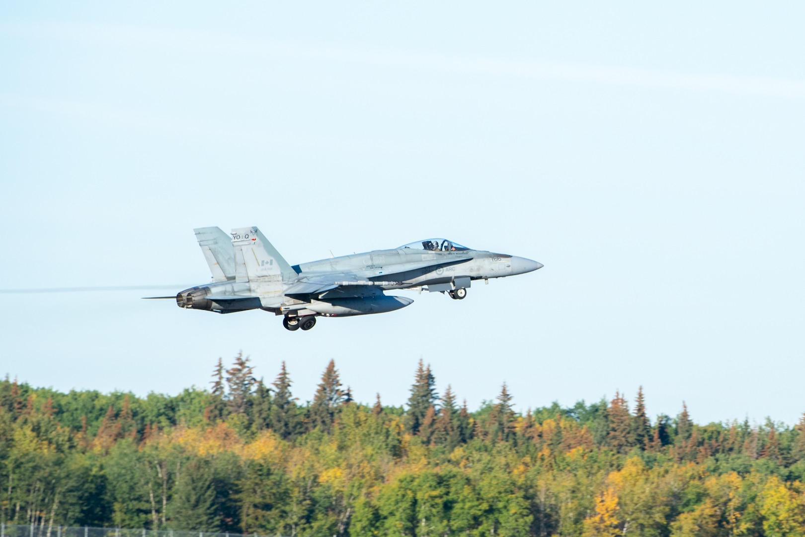 CF-18 Hornet takes off from 4 Wing at Cold Lake, Alberta