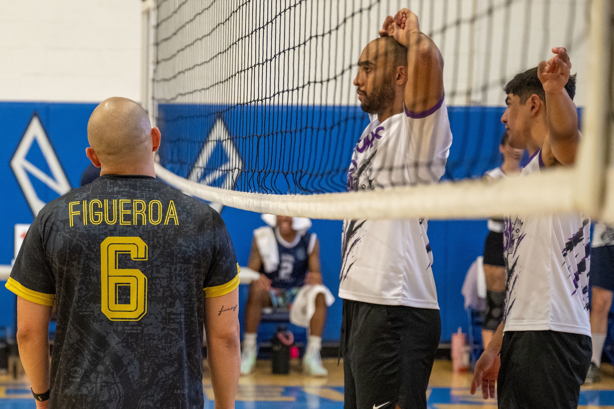 Players on the court.