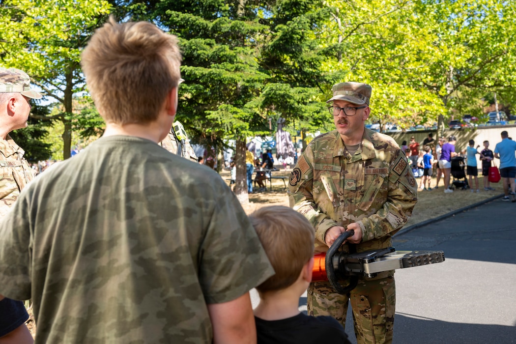 People talk to a servicemember.