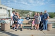 A photo from a memorial bench dedication ceremony and tour.