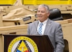 PICATINNY ARSENAL, N.J. - Mr. Raymond Colon addresses the audience following the transfer of management.

U.S. Army photo by Todd Mozes