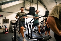 People running on treadmills