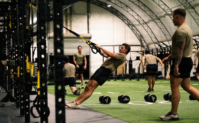People warming up for a workout