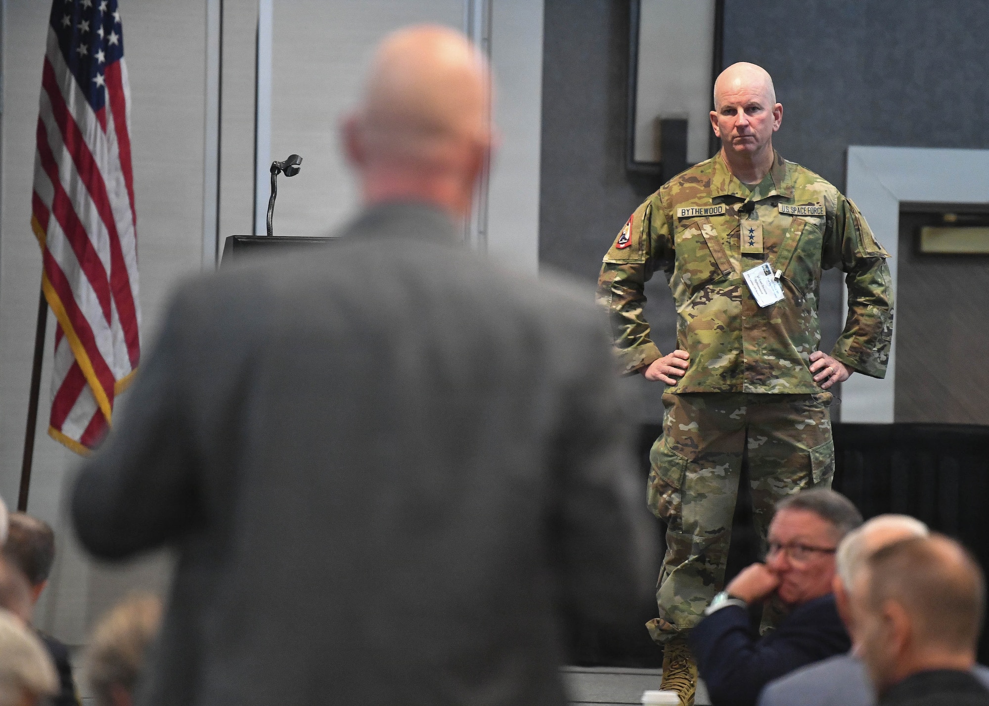Space Force General speaks at a conference