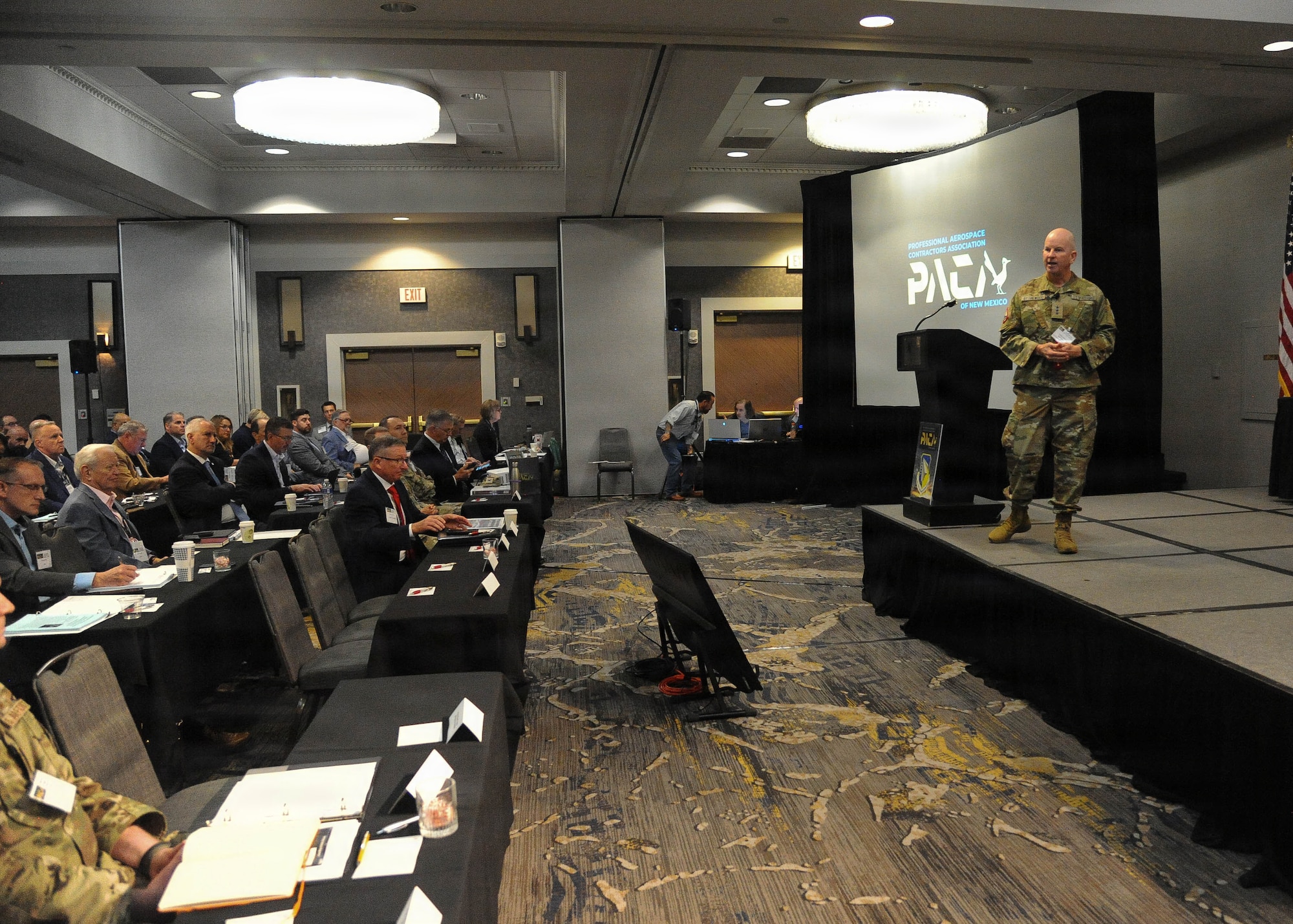 Space Force General speaks at a conference