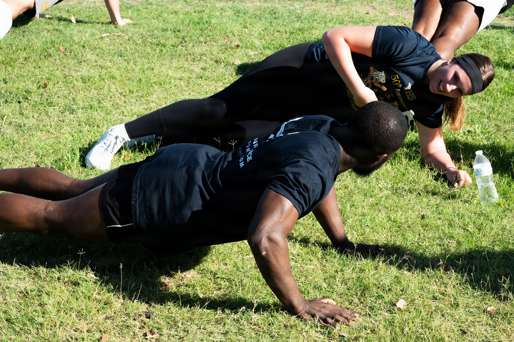 U.S. Air Force Delayed Entry Program recruits work together to finish a Special Warfare themed workout circuit Aug. 20, 2026 at Silverlake Park in Tucson, Arizona. Recruits worked with Airmen from the 48th Rescue Squadron and the 68th Rescue Squadron to complete a circuit workout and foster new connections amongst themselves as part of a new opportunity for their Delayed Entry Program monthly call. (U.S. Air Force photo by Airman Najzee Kuzu)