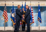 Air Force Chief of Staff Gen. Ken Wilsbach hands the guidon to Lt. Gen. Paul Fast, chief of the Air Force Reserve Command and commander of the Air Force Reserve, during an assumption of command ceremony at Robins Air Force Base, Georgia, Aug. 21, 2026. As the new commander, Fast will have full responsibility for 70,000 Reserve Airmen and civilians at three numbered air forces, 34 flying wings, 8 independent groups, a space wing, a cyber wing, and an intelligence, surveillance and reconnaissance wing, and other subordinate units. (U.S. Air Force photo by Erica Webster)