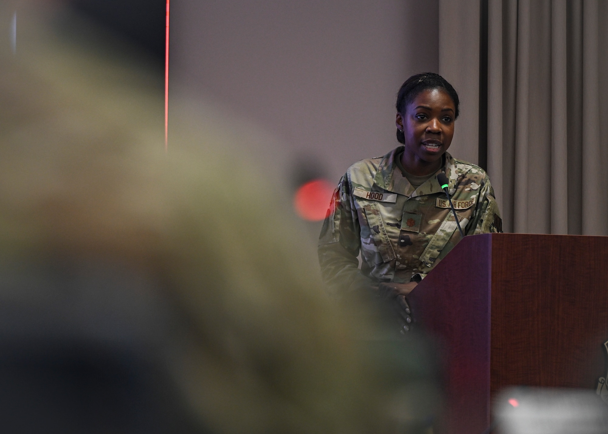 Hood explained the duties and responsibilities of the expeditionary operations division and how they support medical groups and units across ACC.