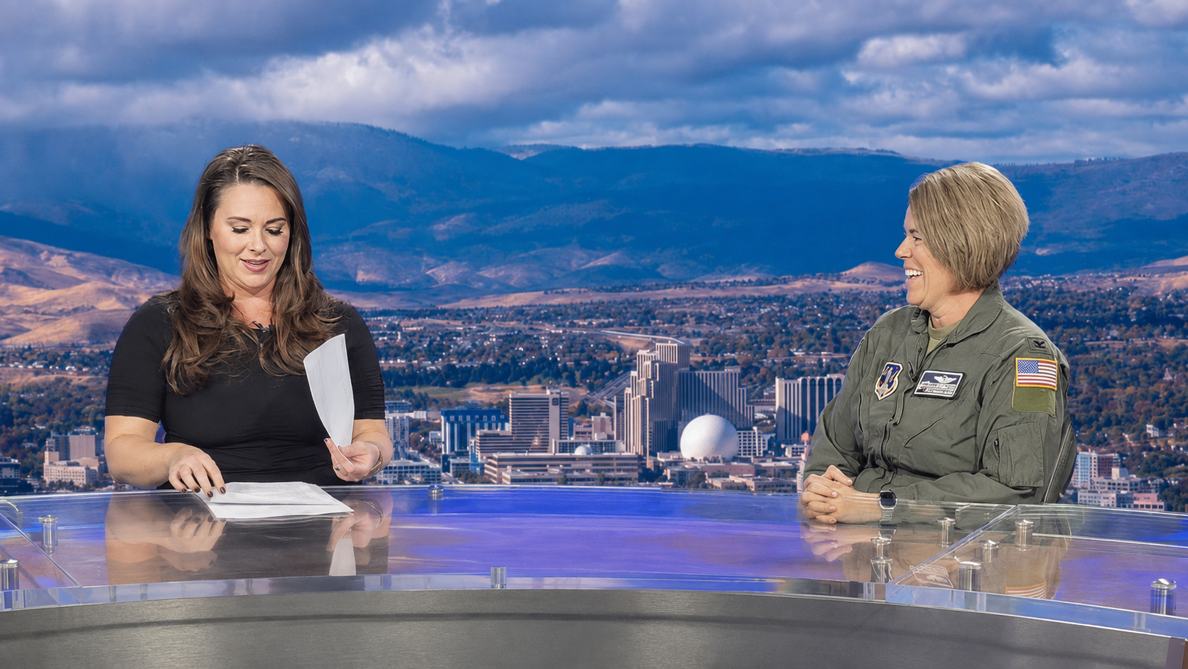 Col. Catherine Grush interview with news media