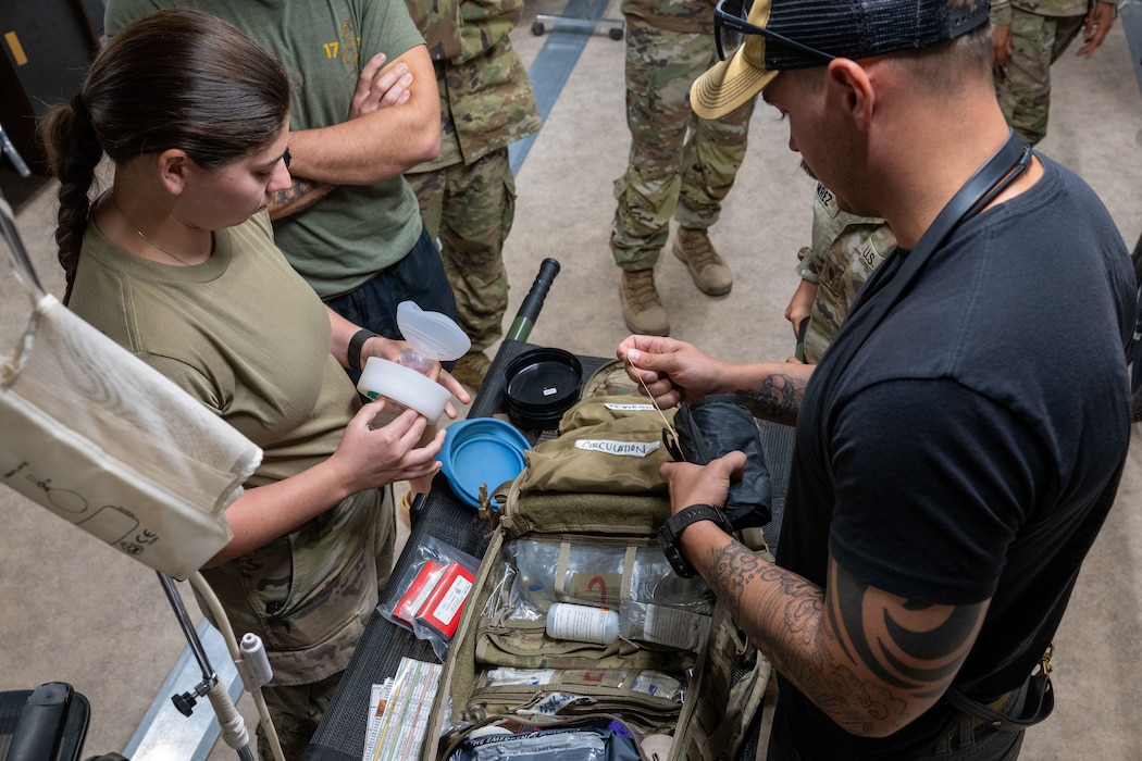 Reviewing medical kit