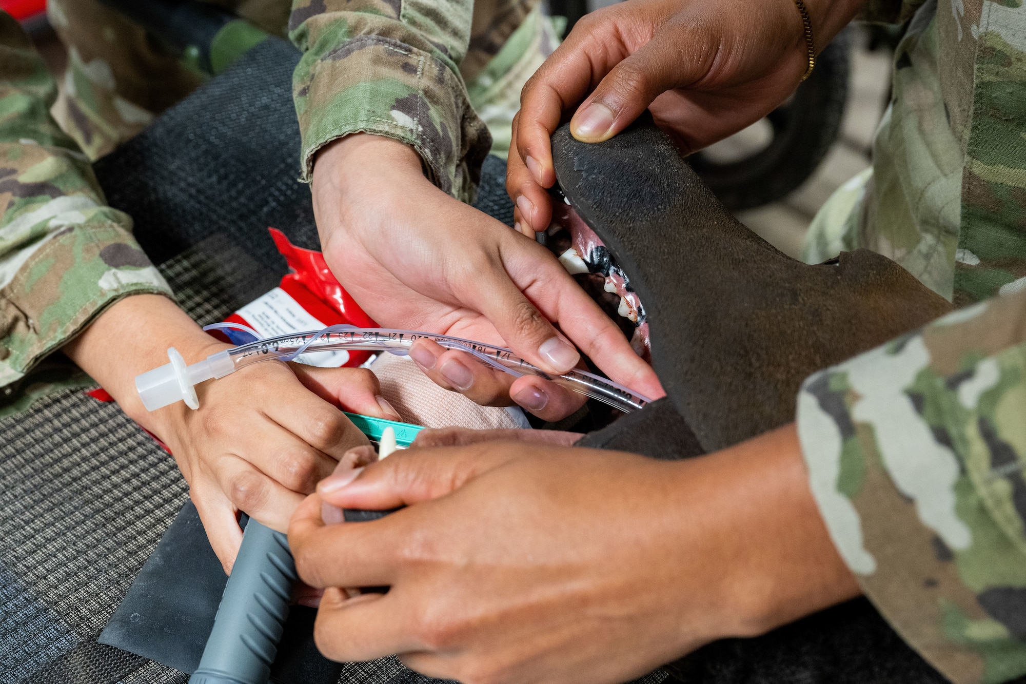 Inserting an airway