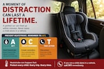 Empty car seat in a vehicle.