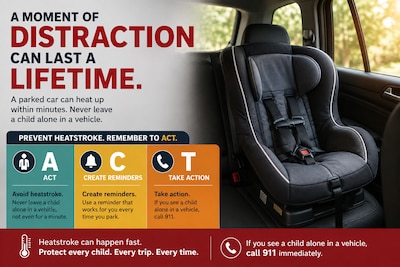 Empty car seat in a vehicle.