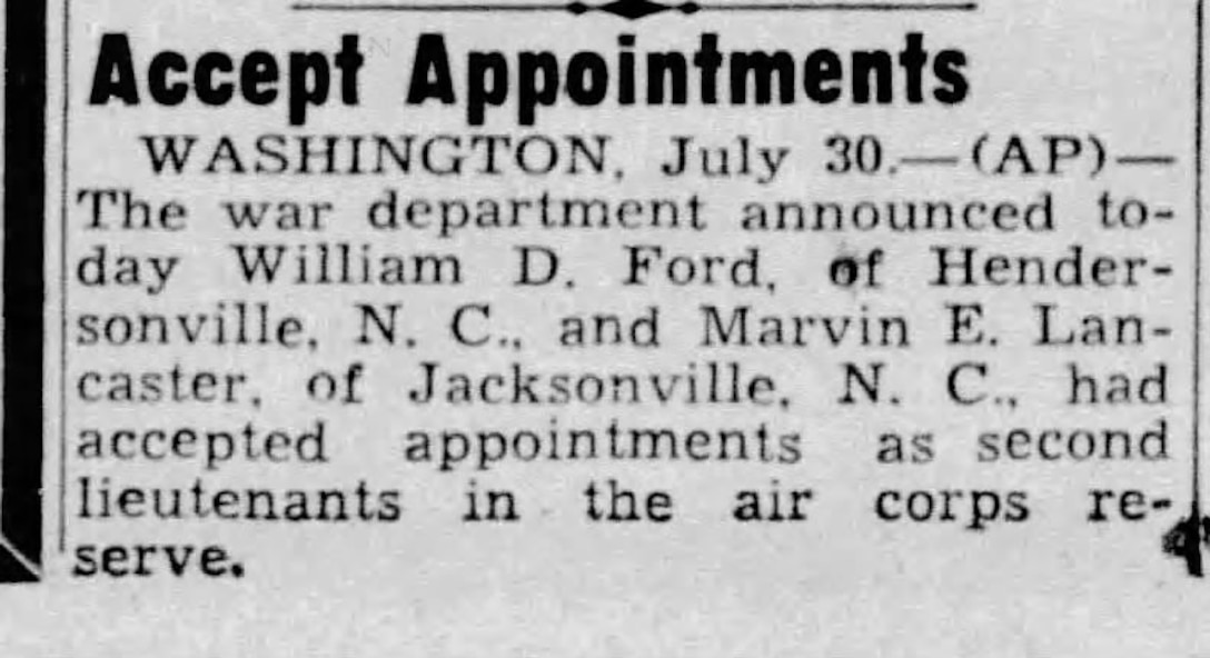 U.S. Army Air Forces Capt. Marvin E. Lancaster