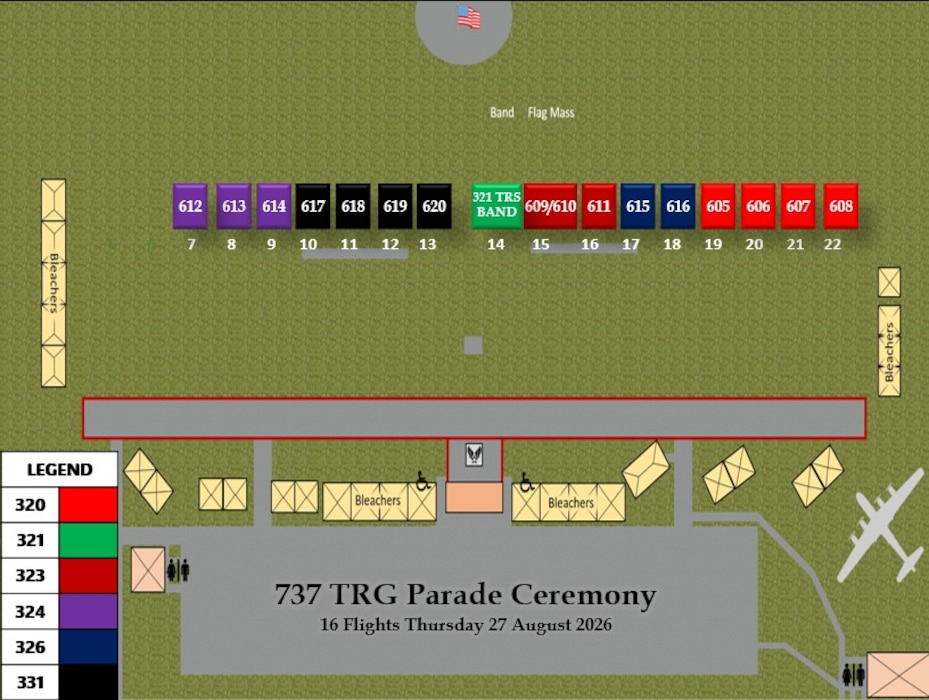 Map for 27 August Parade Ceremony