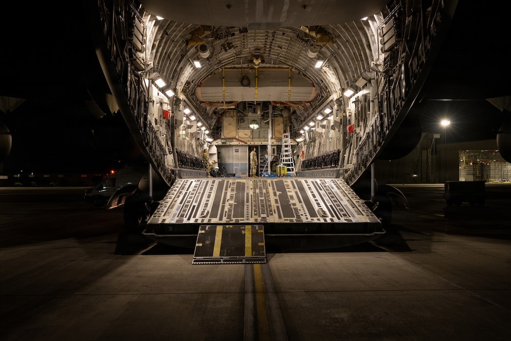 Airmen working in C-17