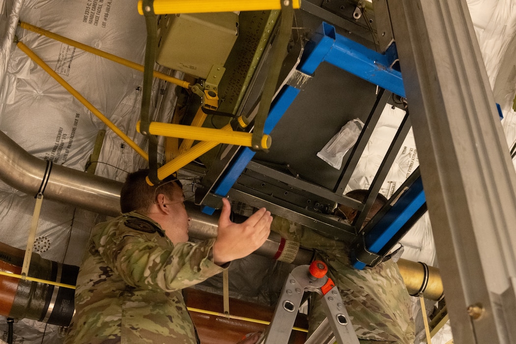 Airmen working on C-17