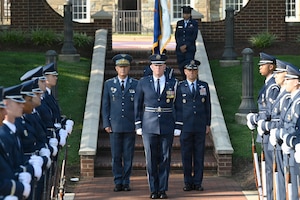 Air Force Chief of Staff Gen. Ken Wilsbach hosts the Commander, Bulgarian Air Force Maj. Gen. Nikolay Rusev, at Joint Base Anacostia Bolling, Washington, D.C.