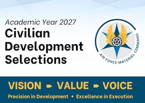 Graphic that states Academic year 2027 Civilian Development Selections