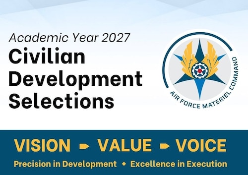 Graphic that states Academic year 2027 Civilian Development Selections