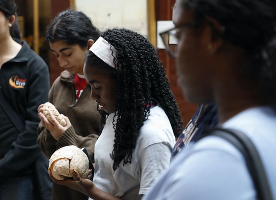 SILVER SPRING, Md. (Aug. 14, 2026) Interns with Naval Medical Research Command’s (NMRC) Science and Engineering Apprenticeship Program (SEAP) and Naval Research Enterprise Internship Program (NREIP) take part in a guided tour of the National Museum of Health and Medicine. NMRC, headquarters of Navy Medicine Research & Development, is engaged in a broad spectrum of activity from basic science in the laboratory to field studies in austere and remote areas of the world to investigations in operational environments. In support of Navy, Marine Corps and joint U.S. warfighter health, readiness and lethality, researchers study infectious diseases, biological warfare detection and defense, combat casualty care, environmental health concerns, aerospace and undersea medicine, operational mission support and epidemiology. Navy Medicine’s 44,000+ talented and ready forces optimize health readiness, deliver quality healthcare, and provide global expeditionary medical support to warfighters. (U.S. Navy photo by Sidney Hinds/ Released)