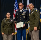 Sgt. 1st Class Coire Reel of Sparta, Illinois, was awarded the Physical Fitness award for Illinois Army National Guard Officer Candidate School Class 71-26.