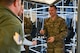U.S. Air Force Lt. Col. Carsten Stahr, 28th Force Support Squadron commander, steps out of the MindGym after a short demonstration at Ellsworth Air Force Base, South Dakota, Feb. 2, 2024. Lumena hosted a Demo Day for Ellsworth leadership to allow them to experience the MindGym and recommend it to others. (U.S. Air Force photo by Airman 1st Class Brittany Kenney)