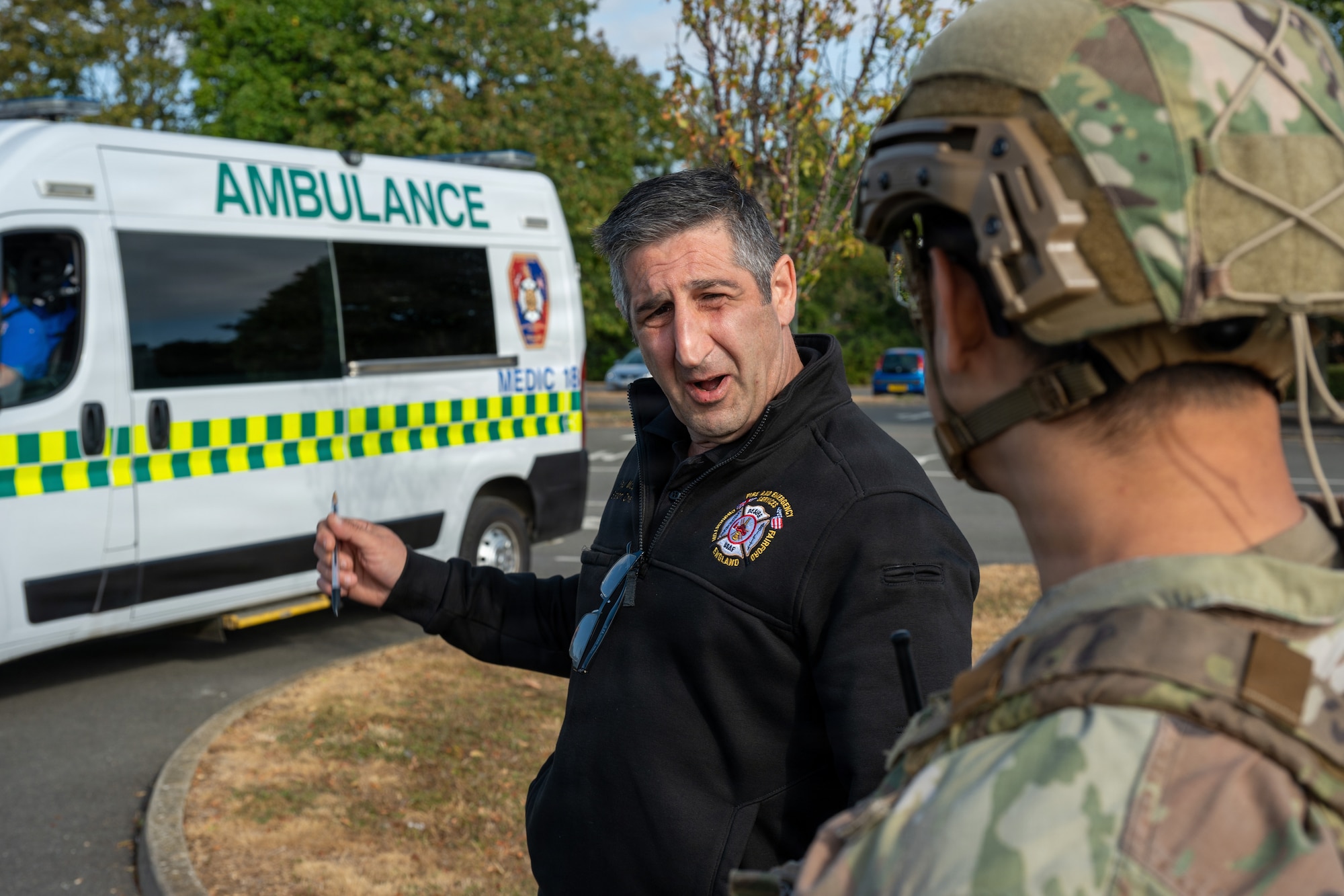 RAF Croughton conducted an Active-Shooter Exercise on Aug. 24, 2026. The exercise evaluated coordinated emergency response and casualty-evacuation while defenders practiced securing the facility while assisting injured personnel.