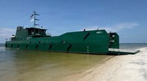 An Ancillary Surface Craft (ASC) is landed in Bayou La Batre, Alabama, Aug. 3, 2026.