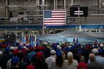 Secretary of War Pete Hegseth delivers remarks to employees at Lockheed Martin's Air Force Plant 4 during his Arsenal of Freedom Tour stop in Fort Worth, Texas, Jan. 12, 2026.