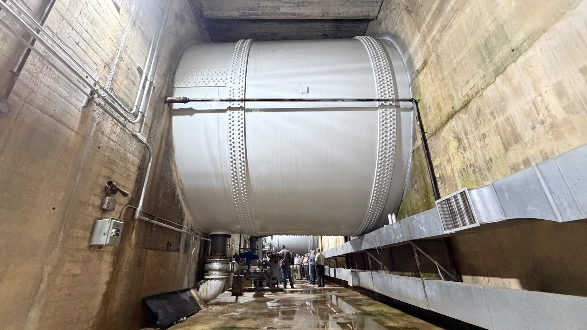 Participants of a dam safety tabletop exercise tour the powerhouse and penstocks Aug. 20, 2026, at Wolf Creek Dam. The dam is located on the Cumberland River in Jamestown, Kentucky, and forms Lake Cumberland. (USACE Photo by Lee Roberts)
