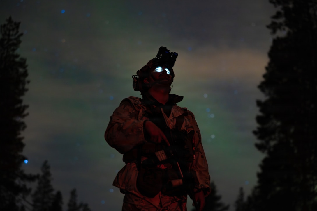 U.S. Navy Hospital Corpsman 3rd Class Travis Ladenburger with 2nd Battalion, 6th Marine Regiment, 2nd Marine Division, poses for a photo during exercise Cold Response 26 in Setermoen, Norway, March 11, 2026. Service members from 2nd Marine Division and allied partners participated in a full-scale Force-on-Force with a combined simulation designed to test operational readiness, improve coordination, and synchronize integrated operations, enhancing mission efficiency in cold weather conditions. A key component of NATO's enhanced vigilance activity Arctic Sentry, exercise Cold Response 26 is a Norwegian-led winter military exercise designed to enhance collective defense capabilities and ensure U.S. readiness to rapidly deploy and seamlessly operate alongside NATO Allies in challenging arctic conditions. Ladenburger is a native of South Dakota. (U.S. Marine Corps photo by Cpl. Judith Ann Lazaro)