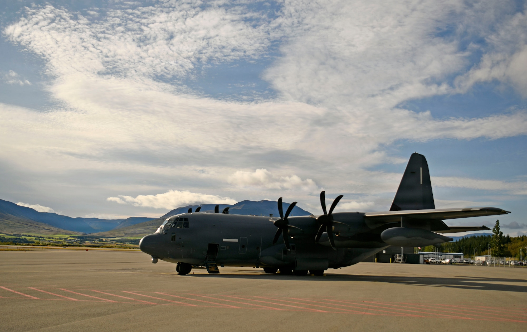 A U.S. Air Force MC-130J Commando II from the 352d Special Operations Wing is prepped for a mission during Exercise Northern Viking 26 at Akureyri International Airport, Iceland, Aug. 23, 2026.