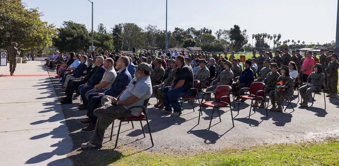 U.S Marines and civilians gather for the annual Civilian Award Ceremony on Marine Corps Base Camp Pendleton, California, Jan. 29, 2026.  The annual ceremony recognized civilians for their outstanding performance throughout fiscal year 2025 and honored them for their dedicated federal service.  (U.S. Marine Corps photo by Sgt. Edgar Rafael).