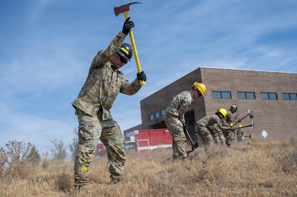 Idaho Air and Army National Guard members participate in Red Card certification training at Orchard Fire and Emergency Services at Camp Orchard, Idaho, Aug. 17-21 and Aug. 24-29, 2026.
